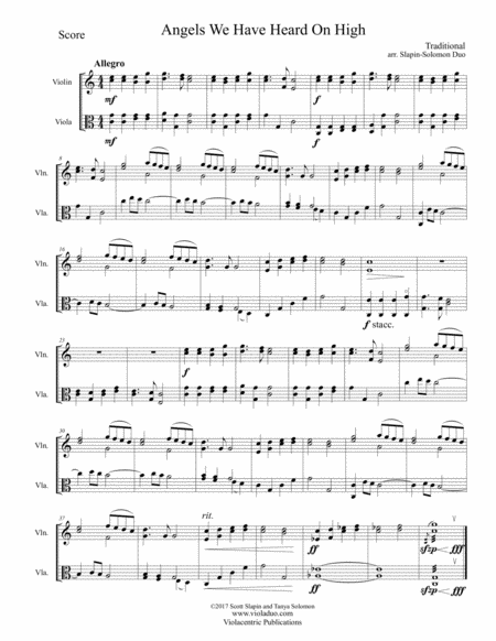 Twenty-Five Tunes for Twenty-Five Days of Christmas (for violin and viola)