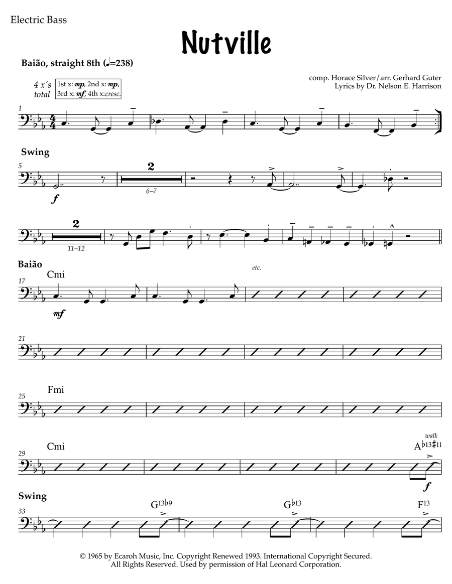 Nutville Small Ensemble scores gallery preview page 6