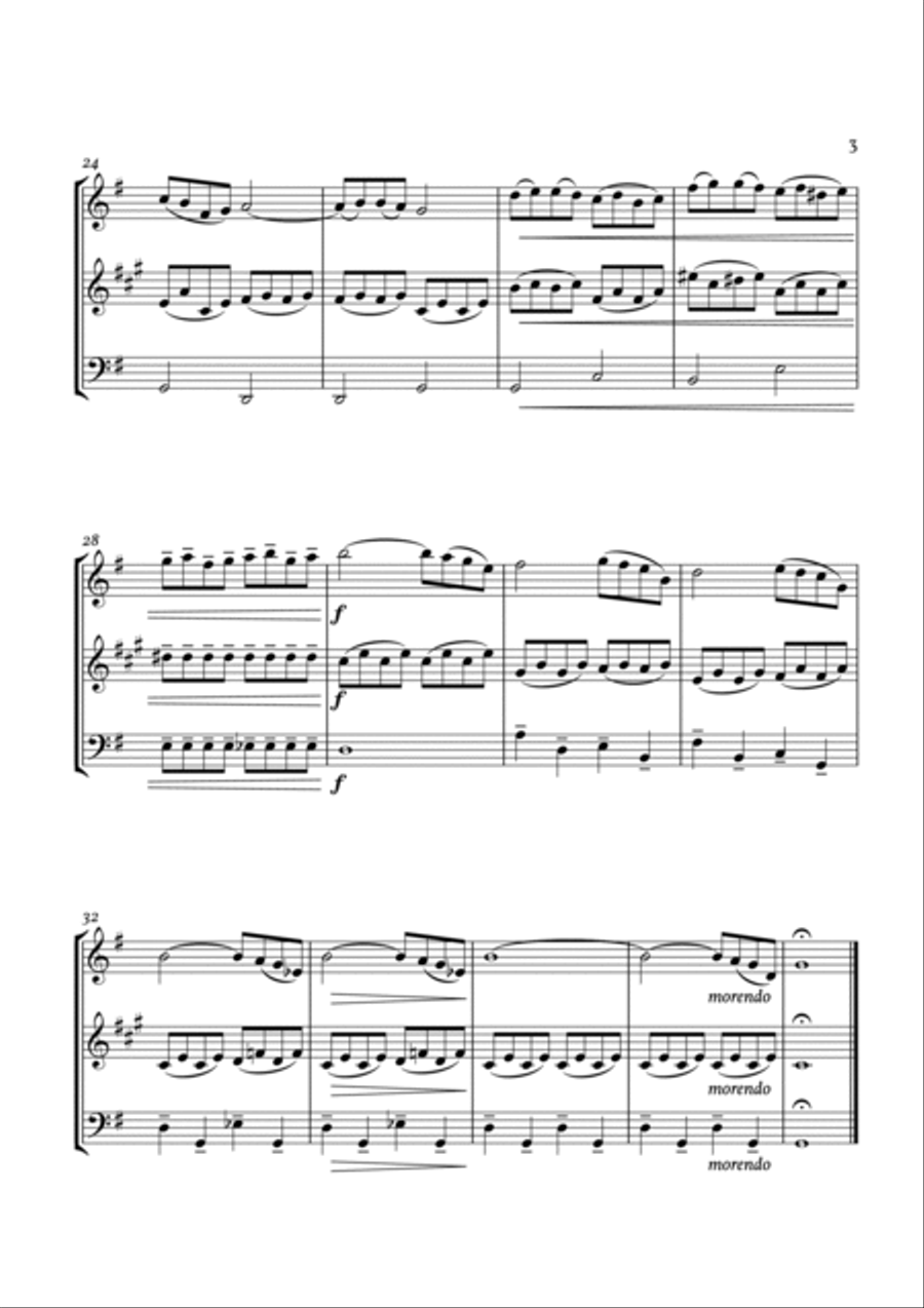 Etude op. 10 no. 3 Woodwind Trio scores gallery preview page 4