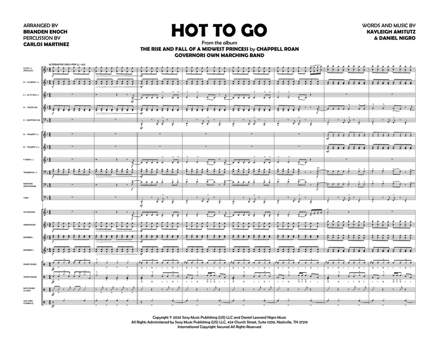 Hot To Go! Hot To Go! Marching Band scores gallery preview page 1