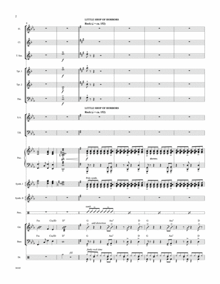 Little Shop of Horrors: A Choral Medley: Score