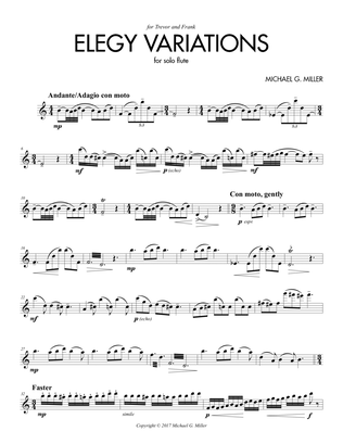 Elegy Variations for flute (or oboe) solo