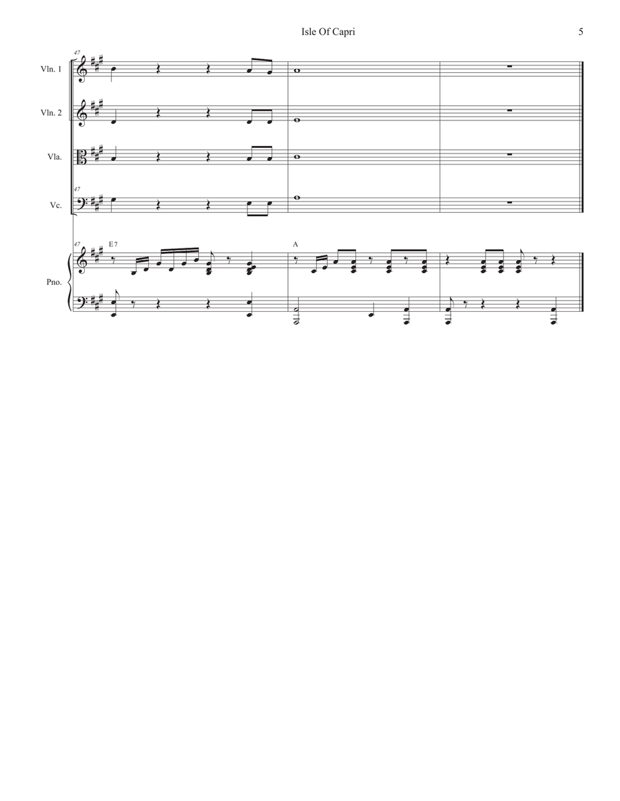 Isle Of Capri Isle Of Capri Piano Quintet scores gallery preview page 5