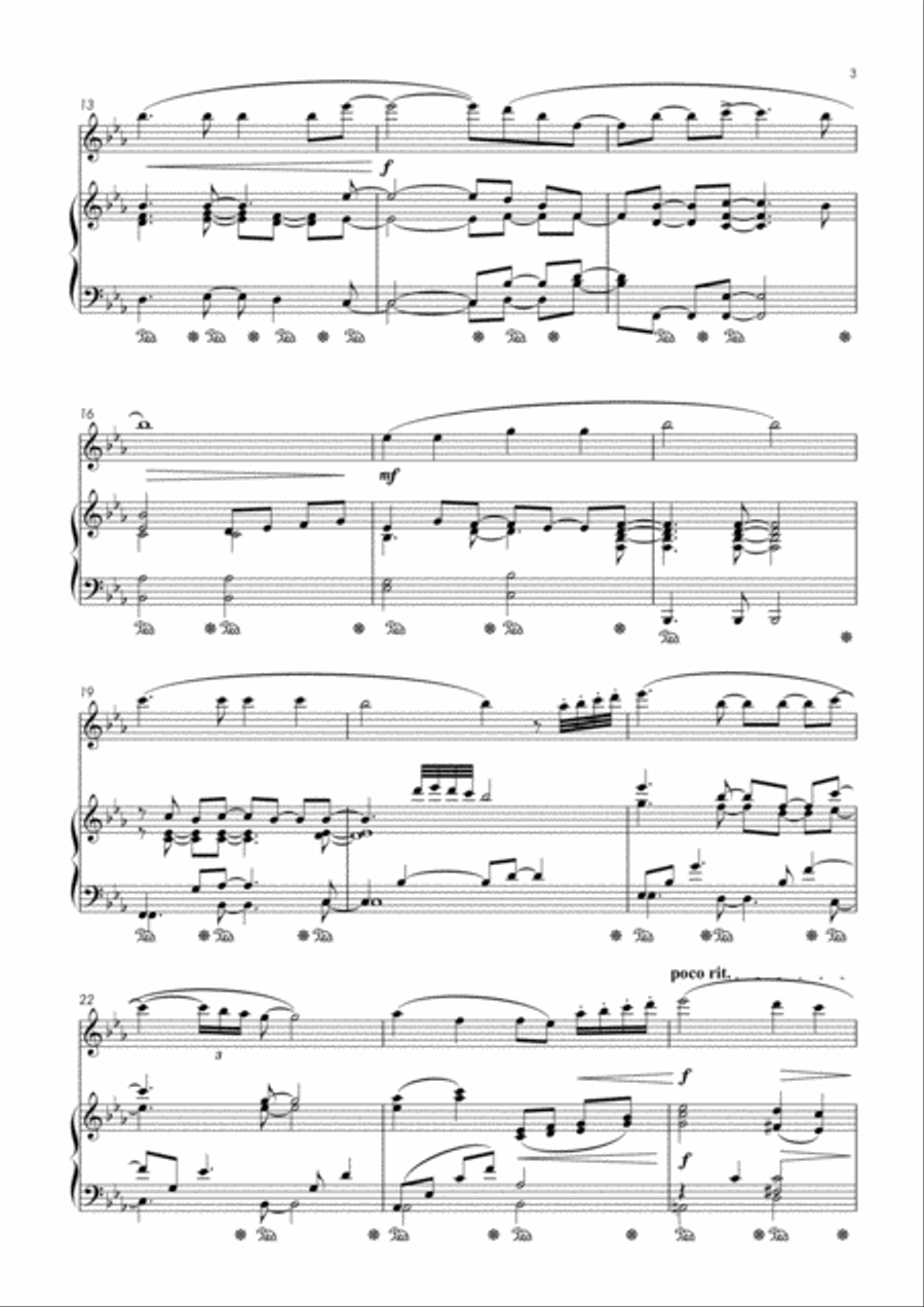 HOLY, HOLY, HOLY! LORD GOD ALMIGHTY (For Flute and Piano) Flute Solo scores gallery preview page 3