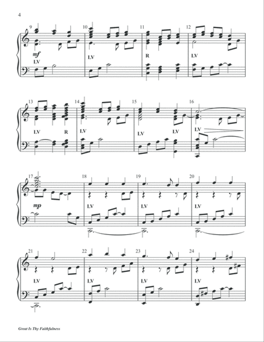Great Is Thy Faithfulness 5-Octaves scores gallery preview page 4