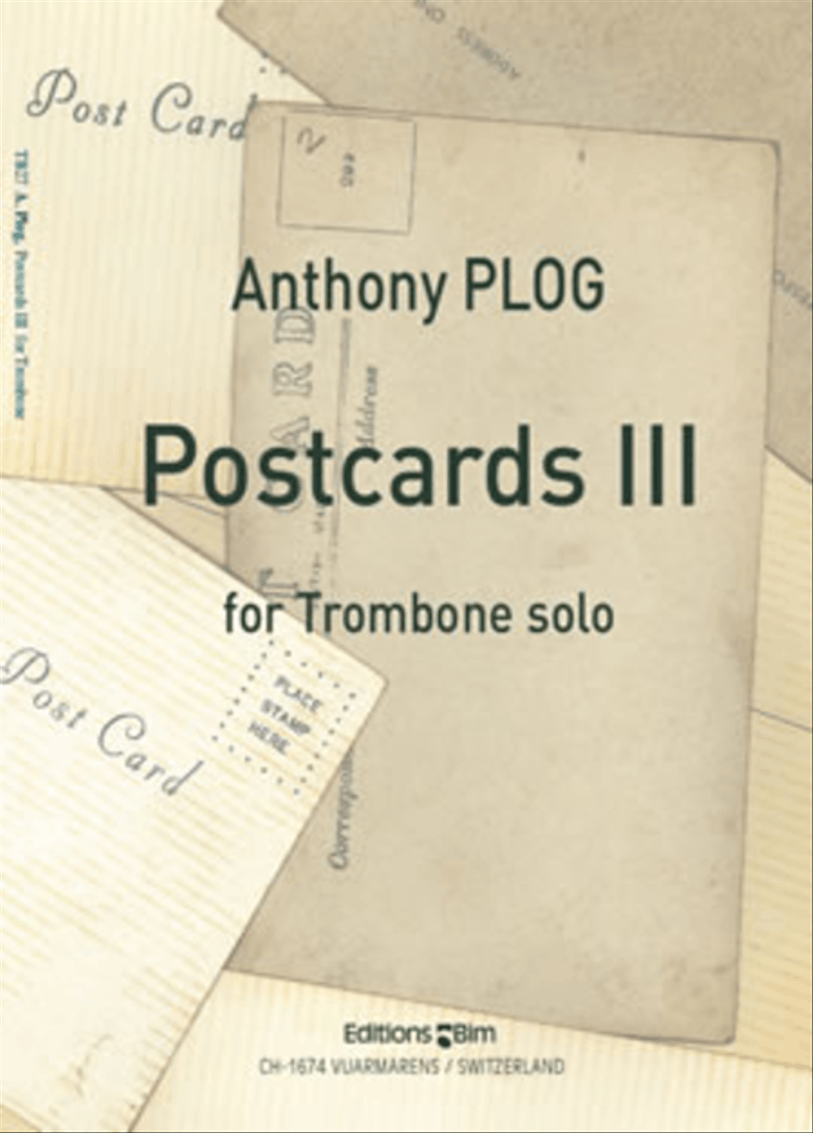 Postcards III for trombone Trombone Solo scores gallery preview page 1