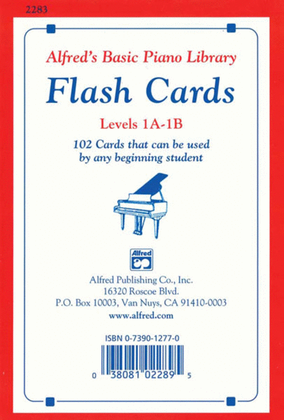 Book cover for Alfred's Basic Piano Library Flash Cards, Book 1A & 1B