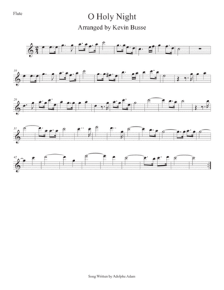 Book cover for O Holy Night (Easy key of C) Flute
