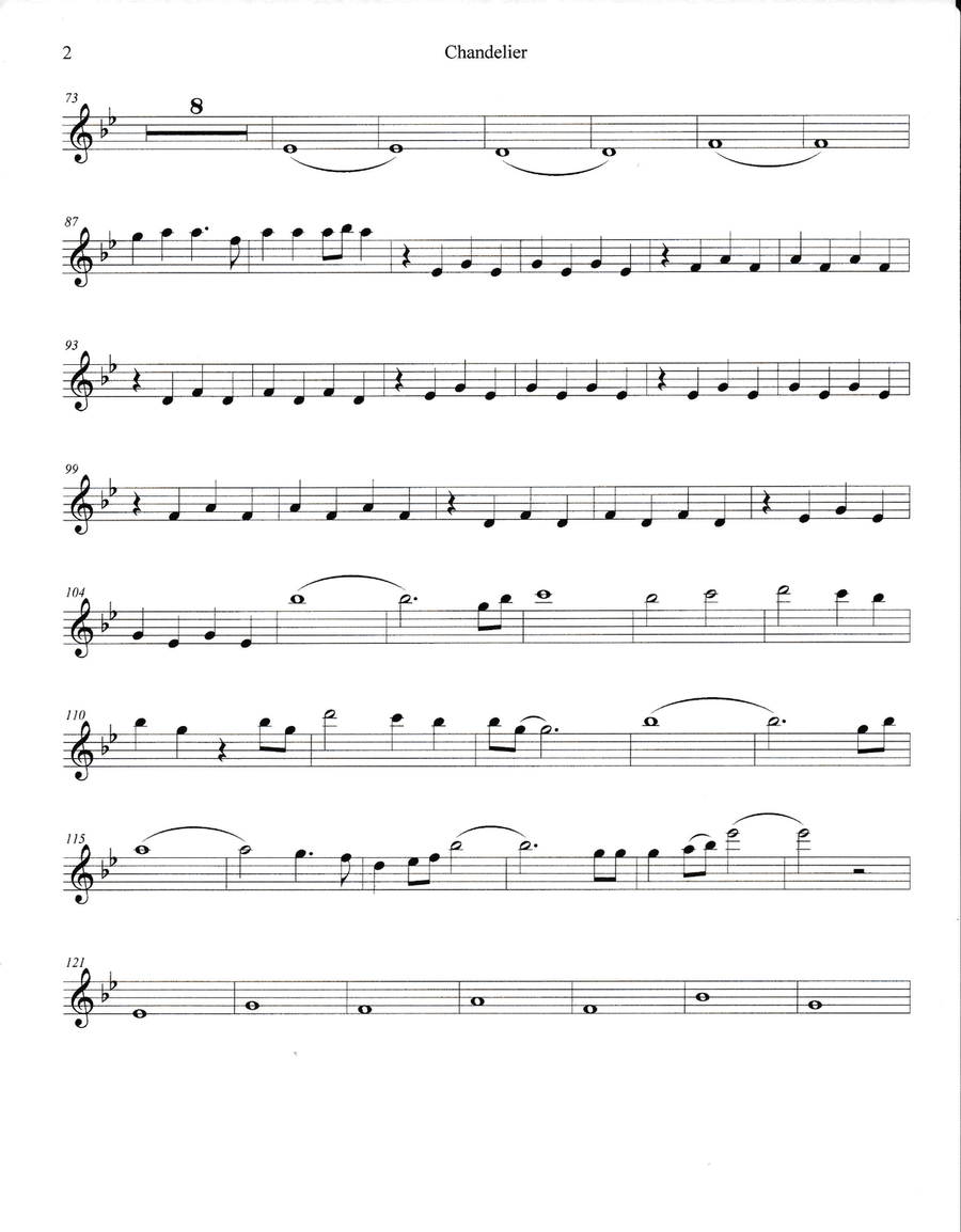Chandelier Woodwind Duet scores gallery preview page 5