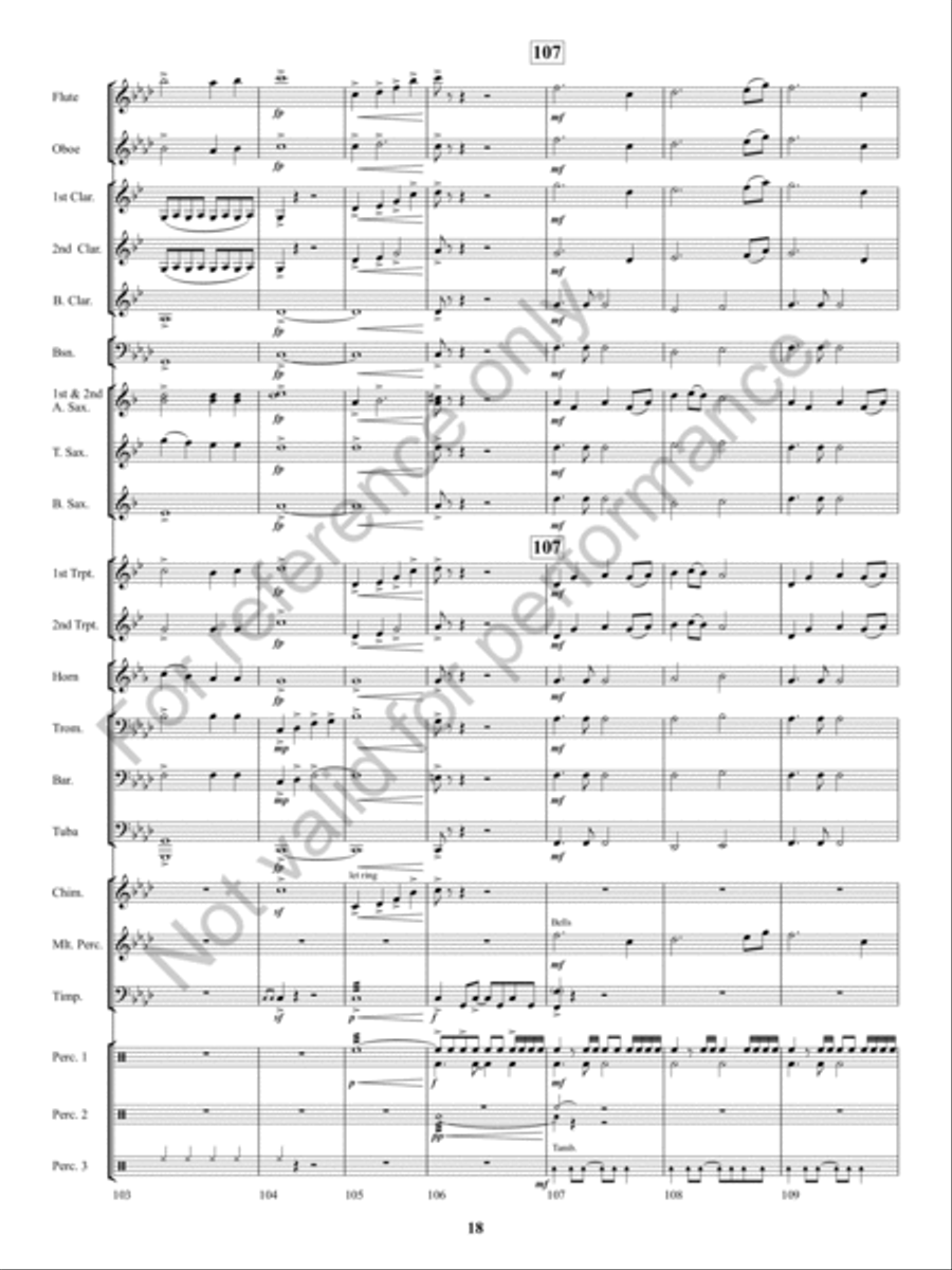 Kennesaw Mountain Celebration Concert Band scores gallery preview page 17