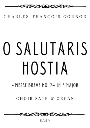 Gounod - O Salutaris Hostia from Messe breve No.7 for SATB & Organ - Easy