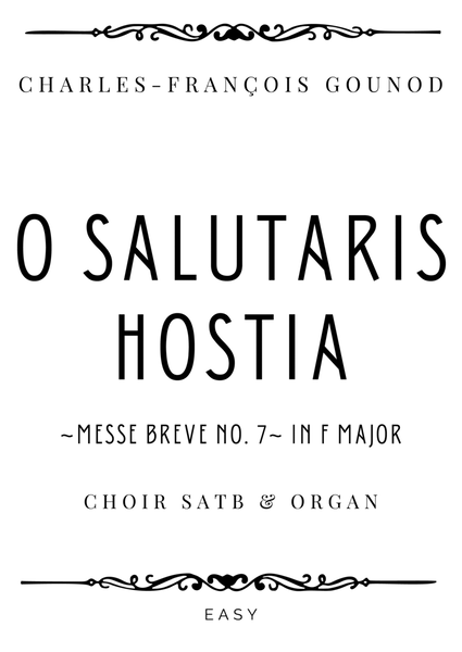 Gounod - O Salutaris Hostia from Messe breve No.7 for SATB & Organ - Easy image number null