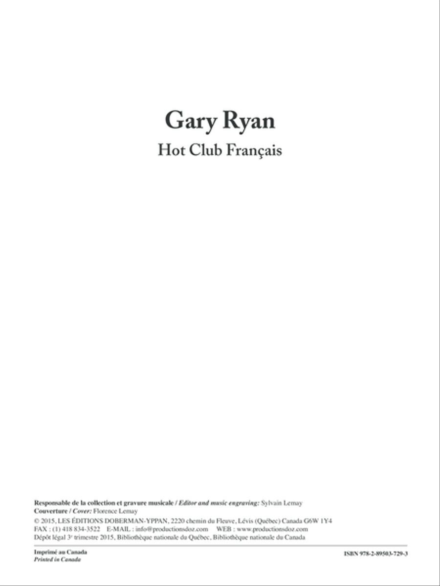 Hot Club Français Hot Club Français Classical Guitar scores gallery preview page 1