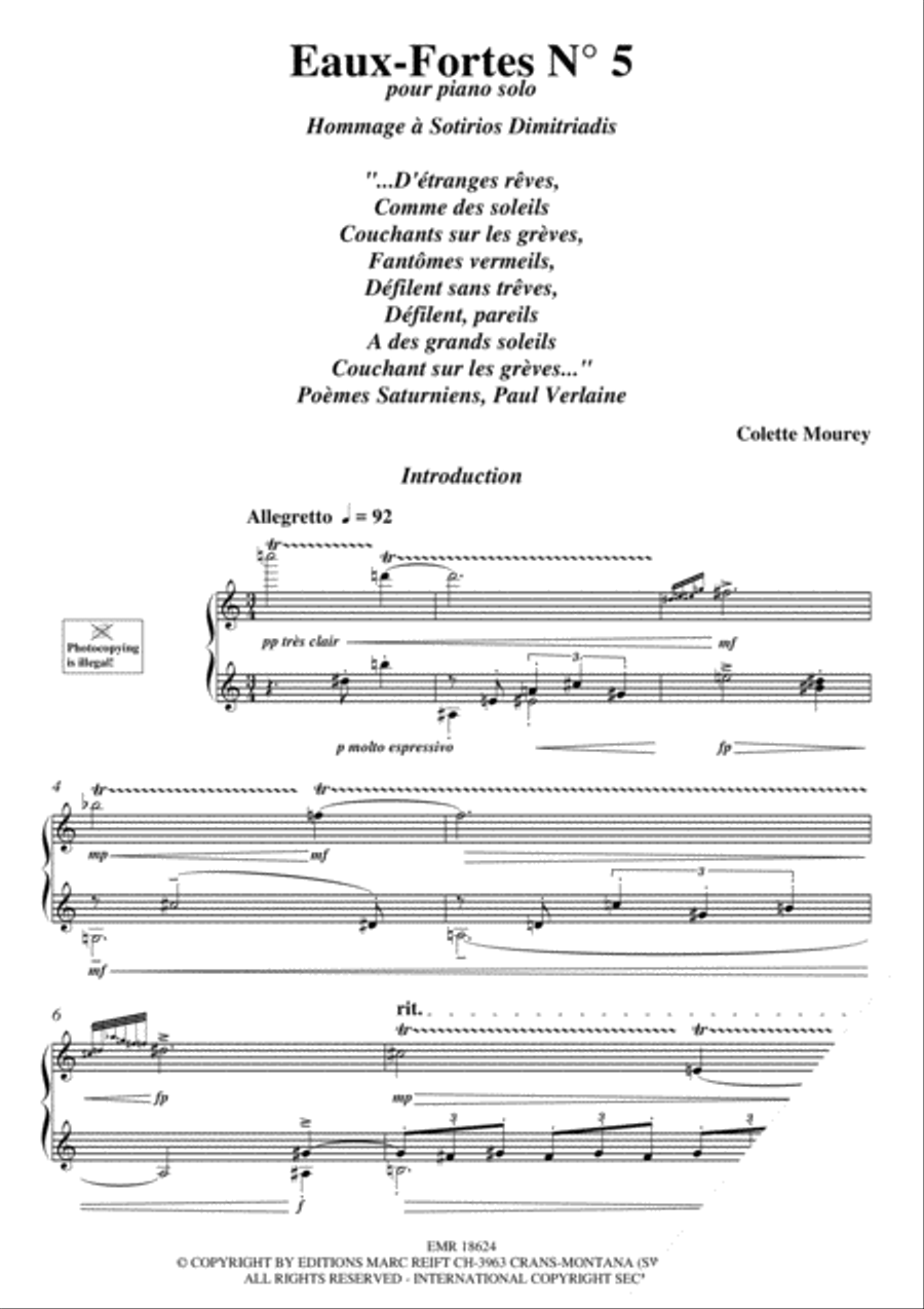 Eaux-Fortes No. 5 Piano Solo scores gallery preview page 3