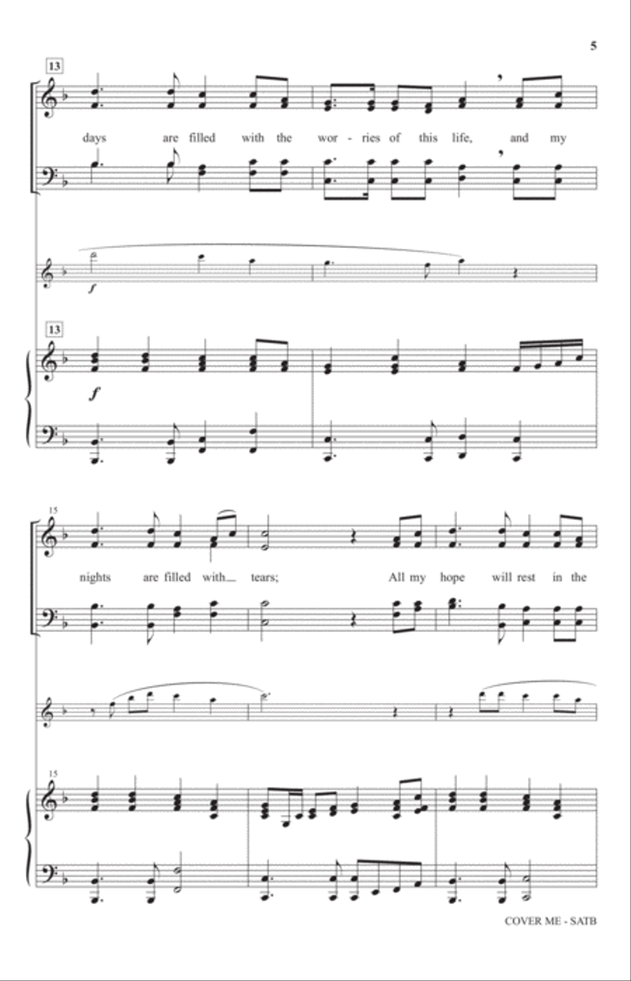 Cover Me Cover Me 4-Part scores gallery preview page 3