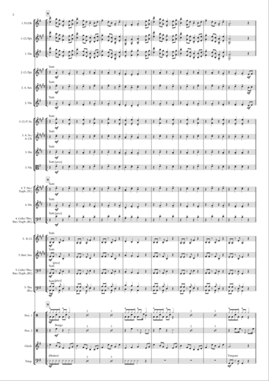 Cats On Mars Concert Band scores gallery preview page 2