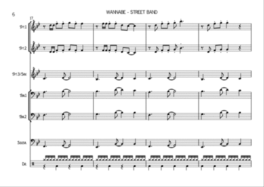 Wannabe Brass Ensemble scores gallery preview page 6