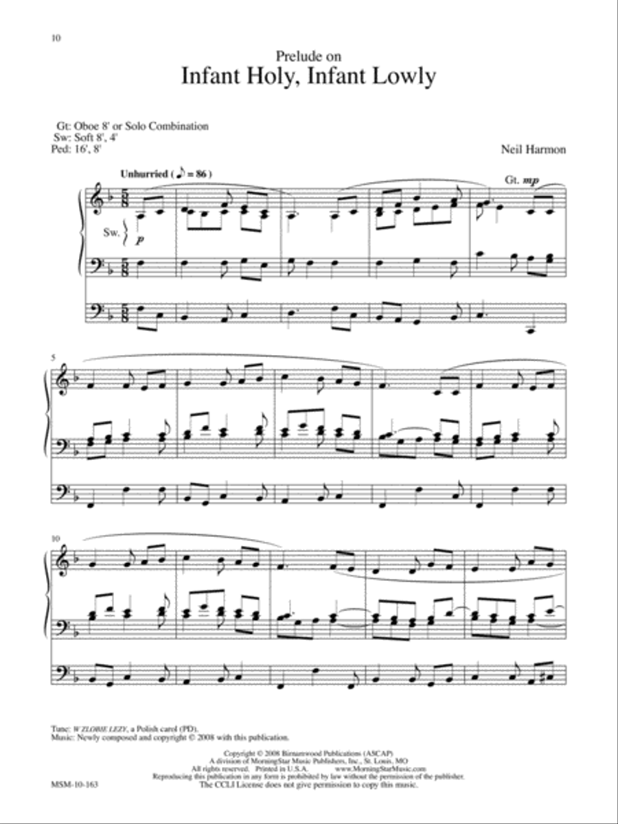 Noel! Four Christmas Carol Preludes for Organ Organ Solo scores gallery preview page 6