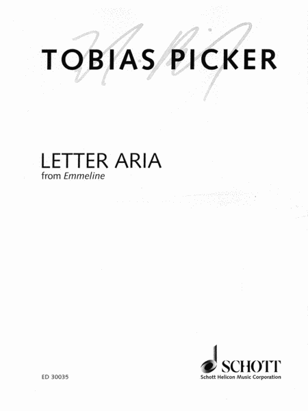 Tobias Picker : Letter Aria from Emmeline