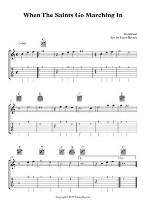 Book cover for When the Saints Go Marching (Easy Guitar Level 1)