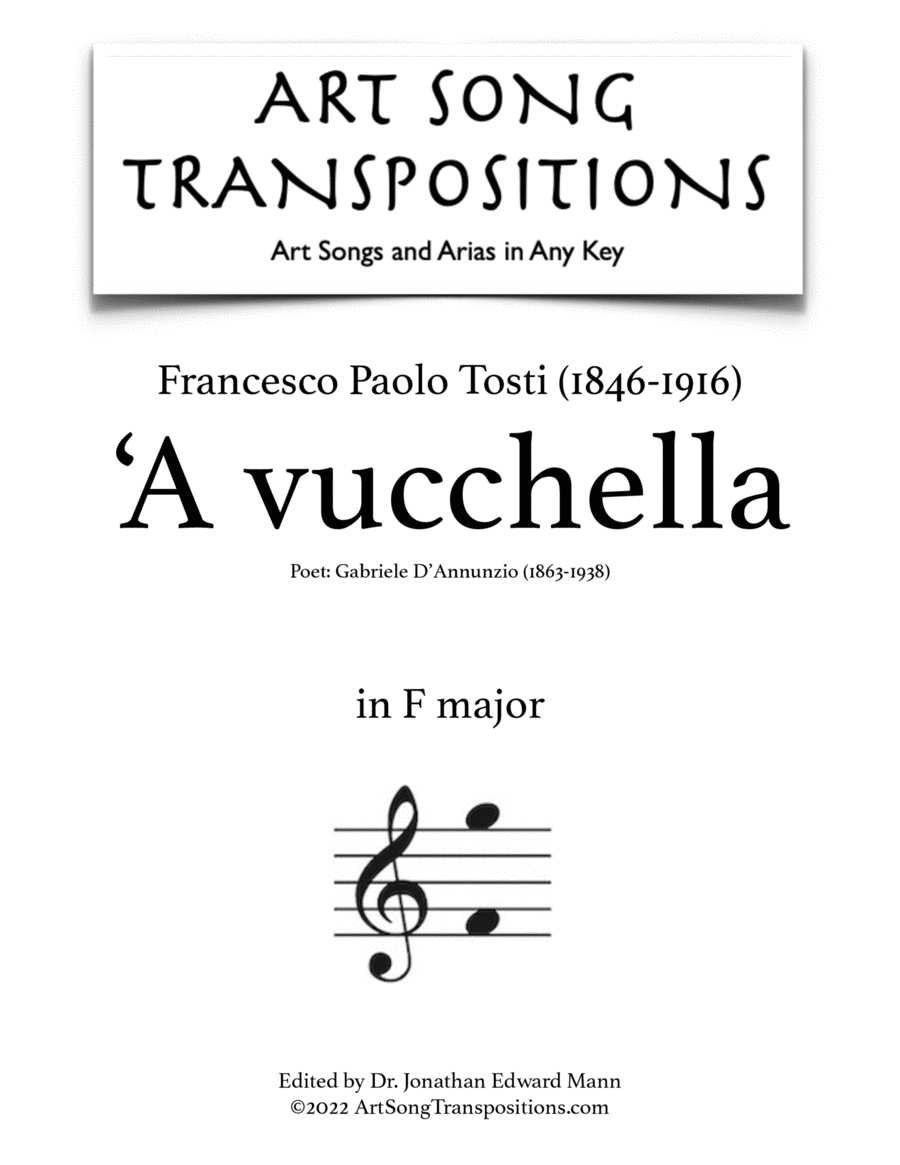TOSTI: 'A vucchella (transposed to F major)
