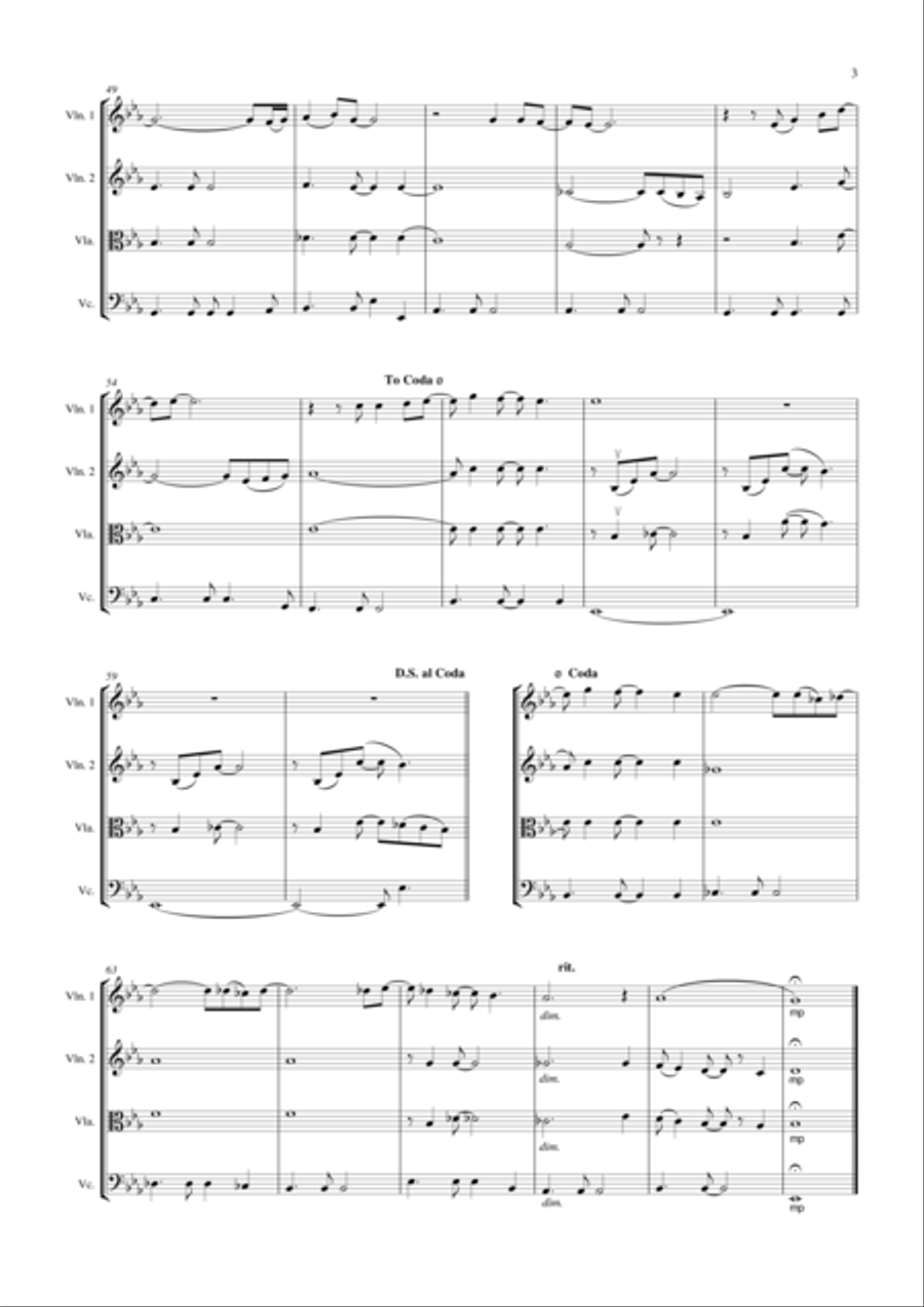 Just The Way You Are String Quartet scores gallery preview page 4