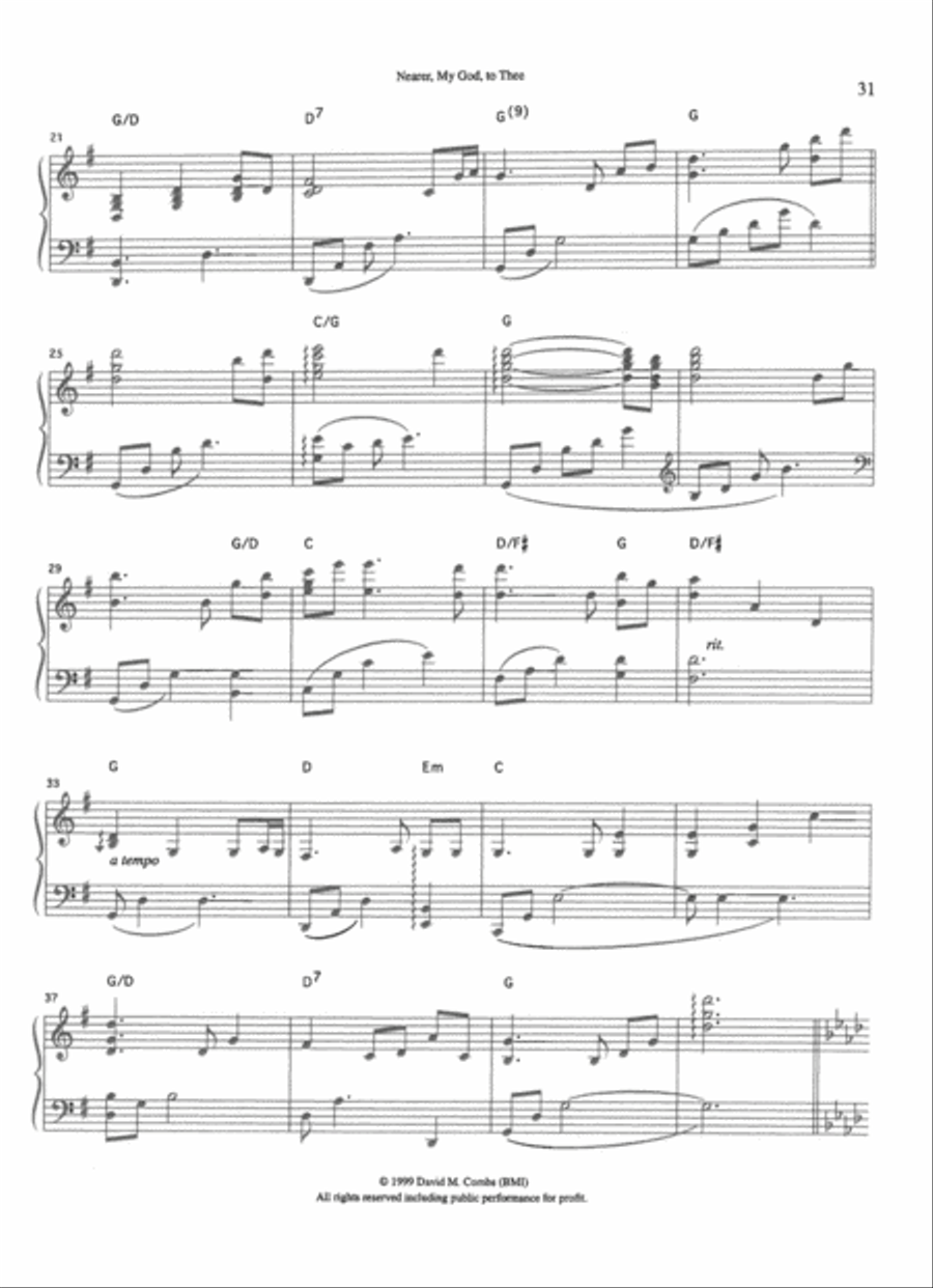 Nearer, My God to Thee Nearer, My God to Thee Piano Solo scores gallery preview page 2