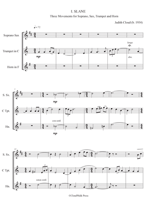 Three Movements for Soprano Sax, Trumpet and Horn