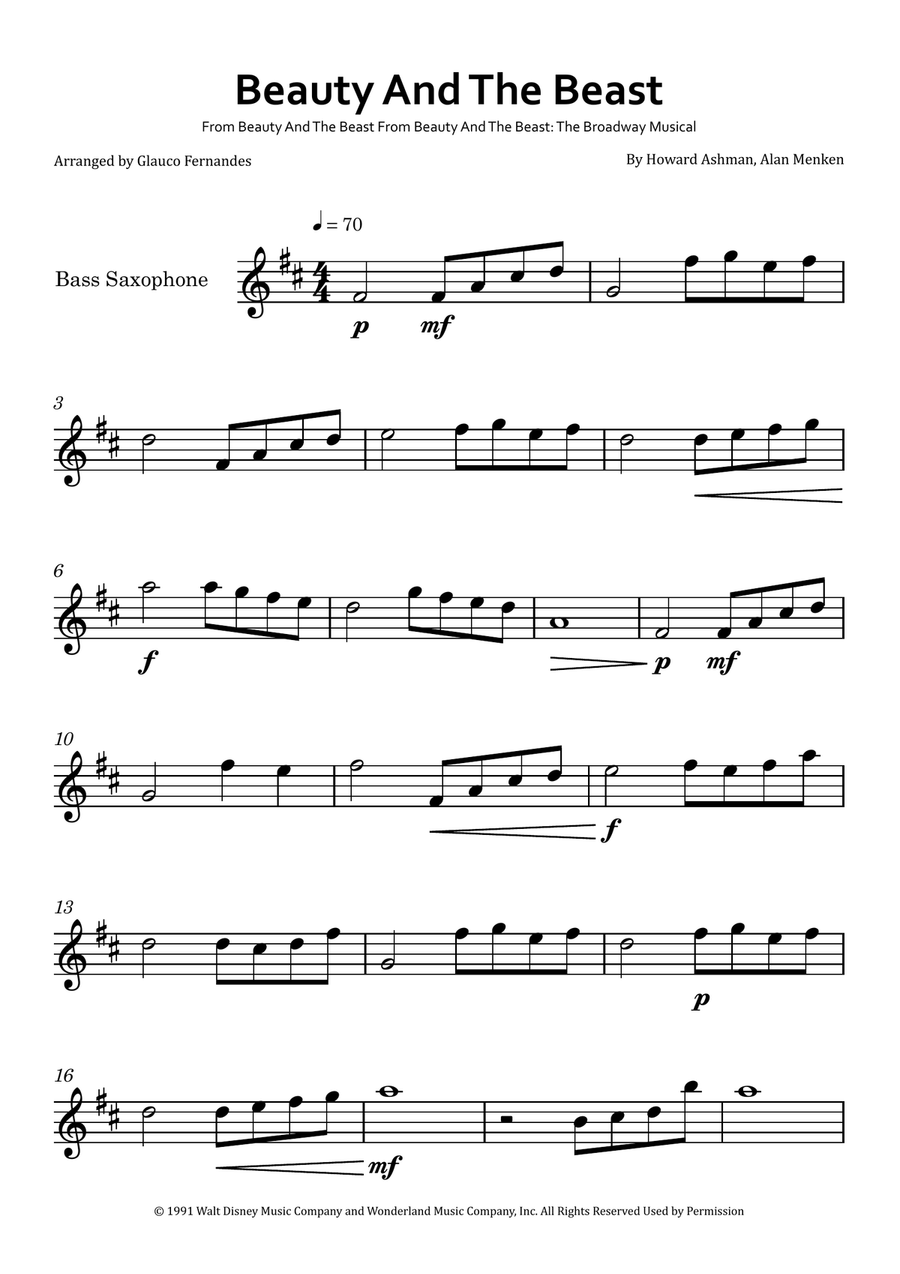 Beauty And The Beast Chamber Music scores gallery preview page 1