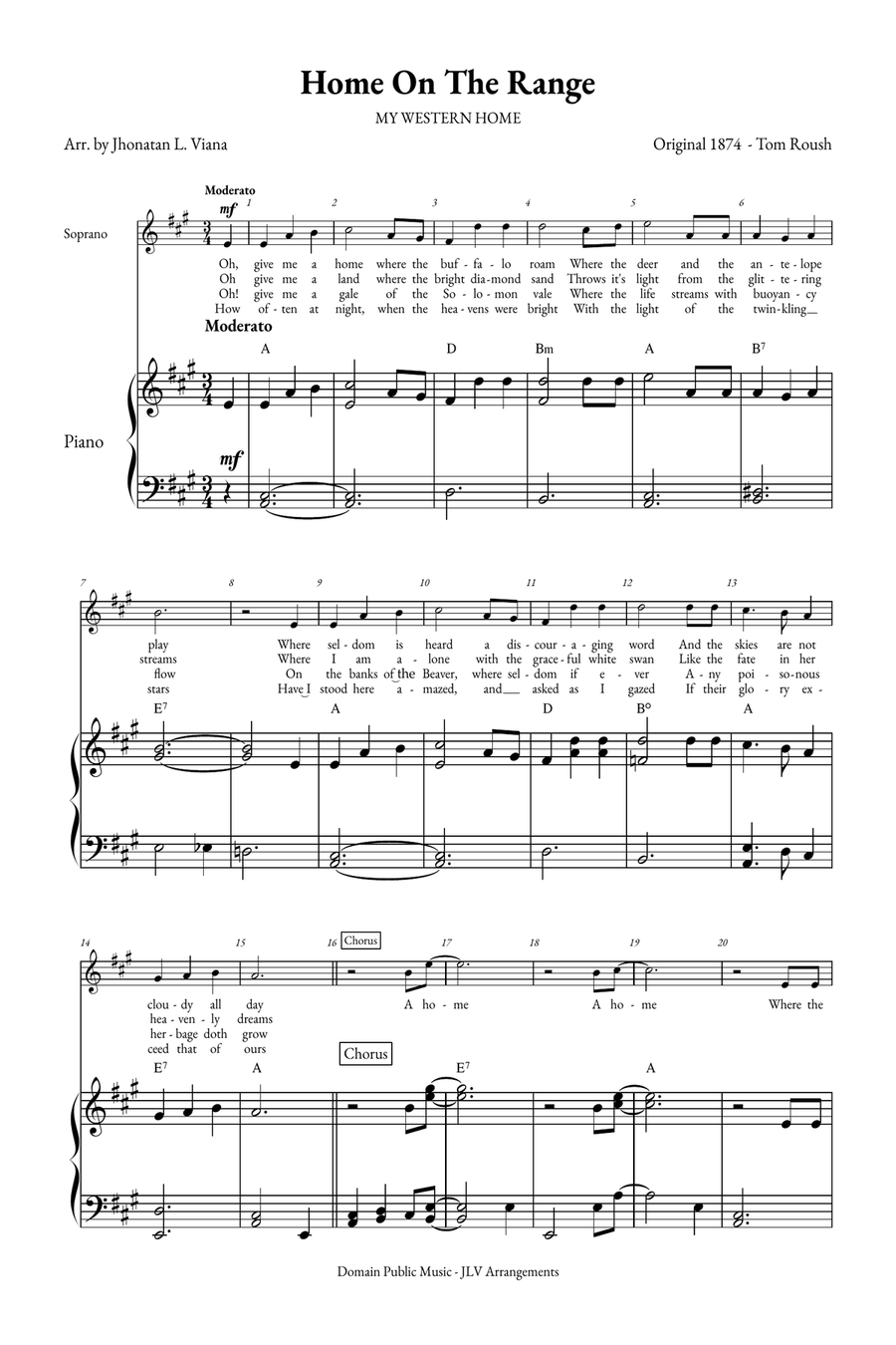 Home on the Range Soprano Voice scores gallery preview page 1