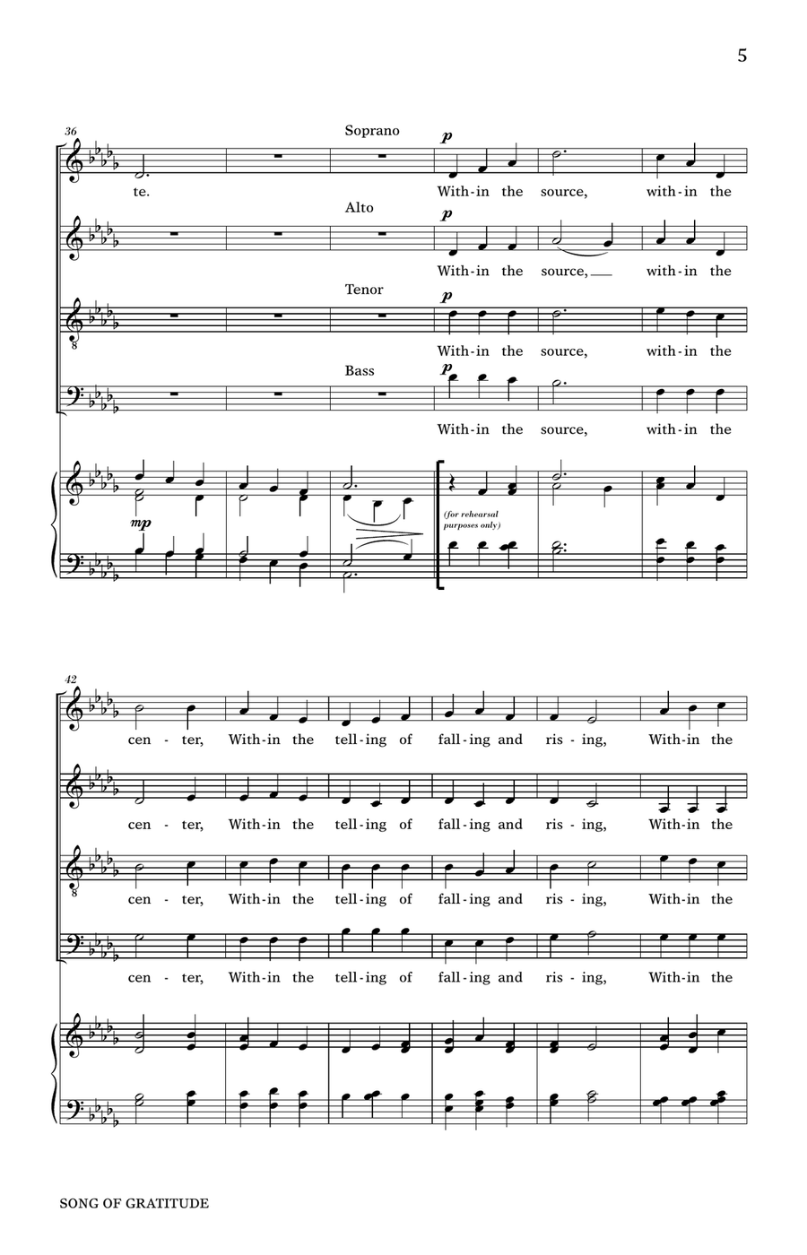 Song Of Gratitude 4-Part scores gallery preview page 3
