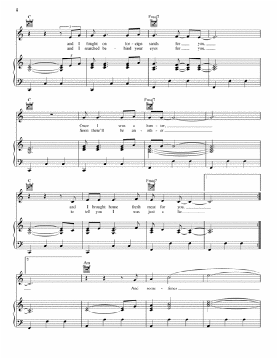 Once I Was Piano, Vocal, Guitar scores gallery preview page 2