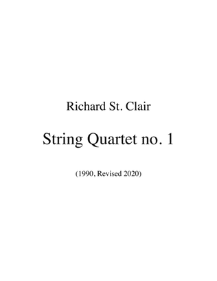 String Quartet No. 1 (1990/2020) [Score and Parts]