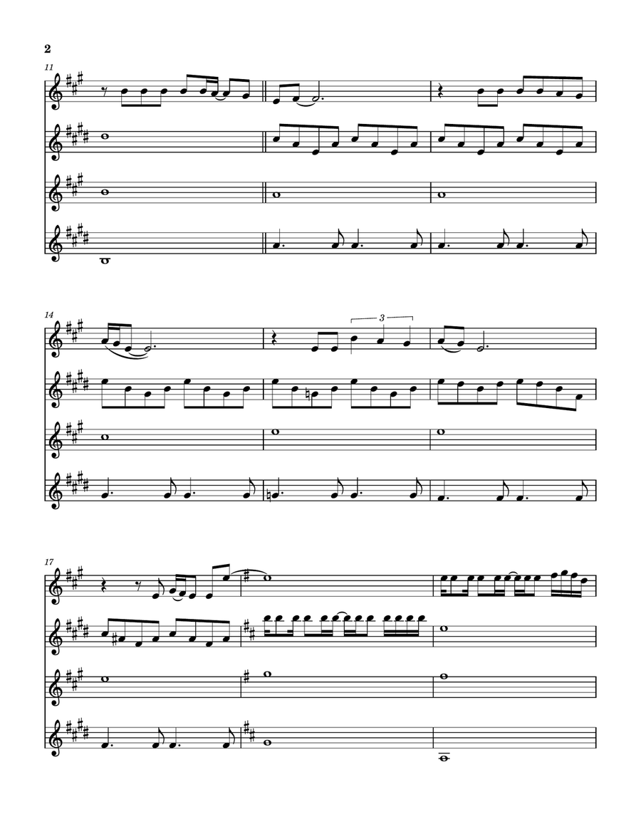 Medley: Wichita Lineman with By The Time I Get To Phoenix and Macarthur Park Saxophone Quartet scores gallery preview page 3