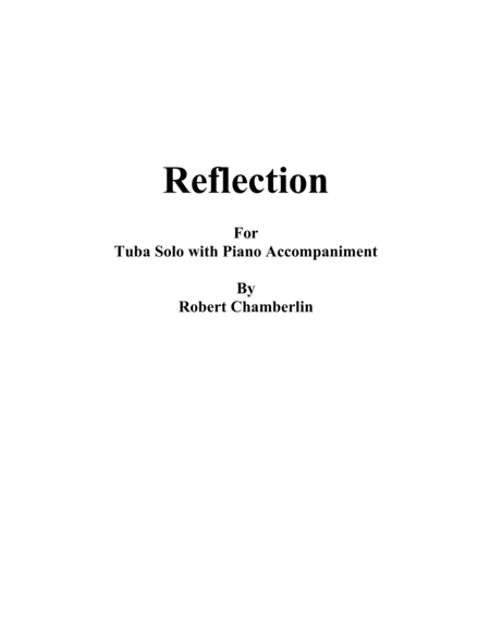 "Reflection" for Tuba with Piano Accompaniment image number null