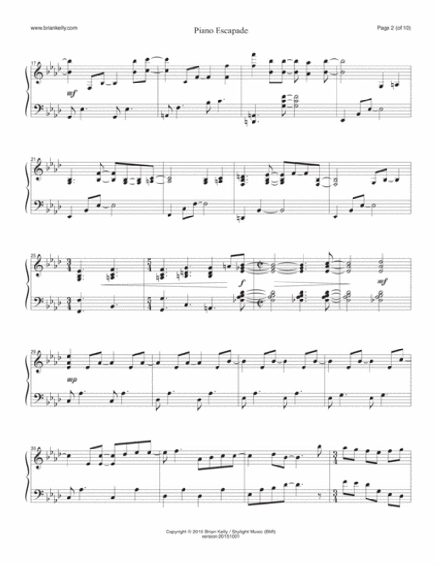 Piano Escapade Piano Solo scores gallery preview page 2