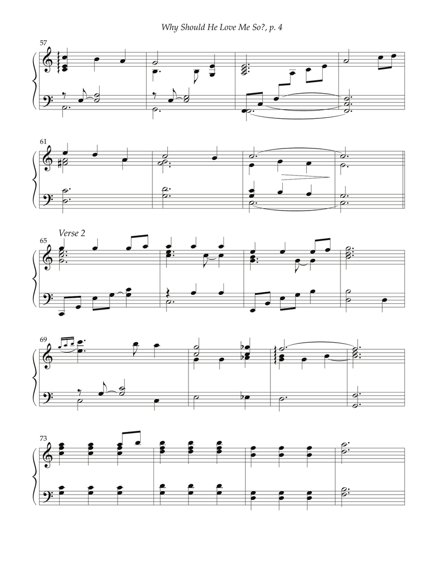 Why Should He Love Me So? Piano Solo scores gallery preview page 4
