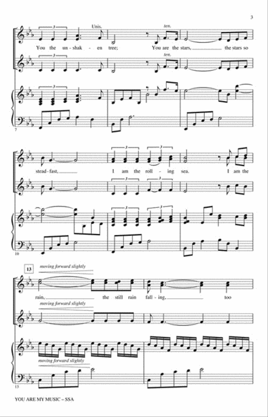 You Are My Music SSA scores gallery preview page 3