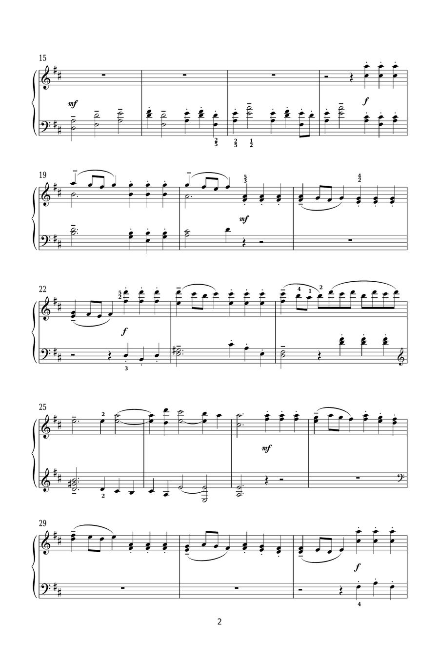 Hornpipe (from The Water Music Suite) Piano Solo scores gallery preview page 2