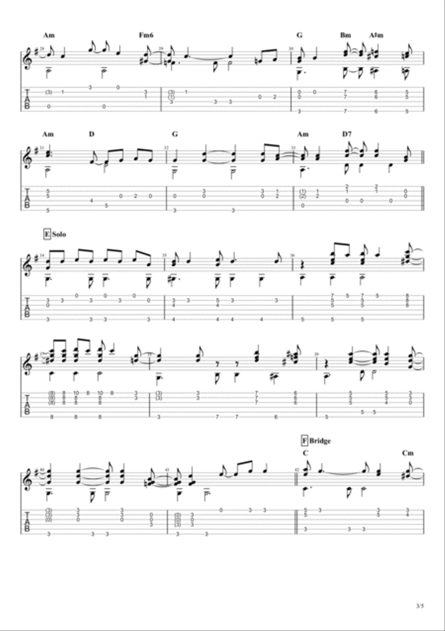 Till There Was You Guitar Tablature scores gallery preview page 4