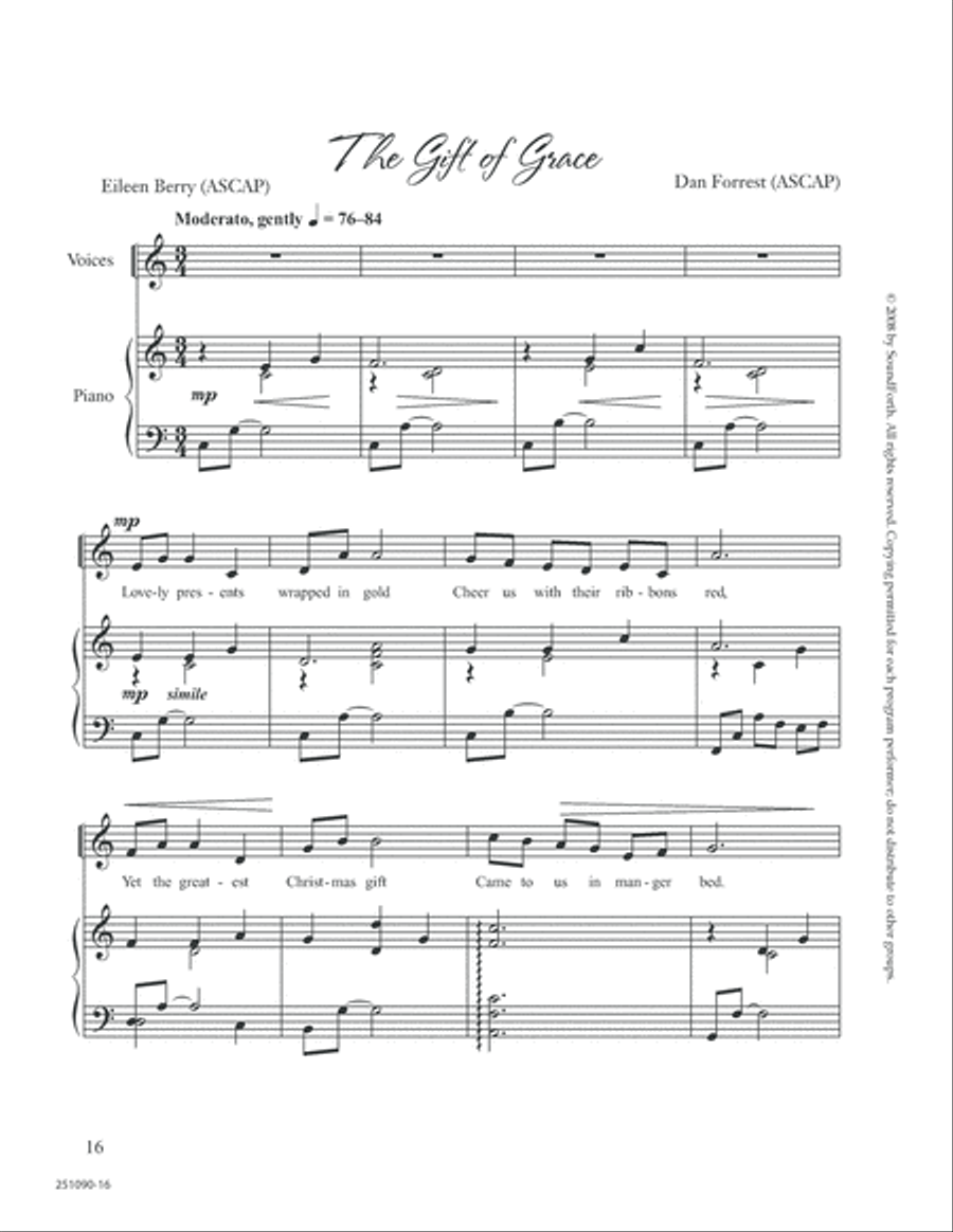 The Gift of Christmas Unison Choir scores gallery preview page 16