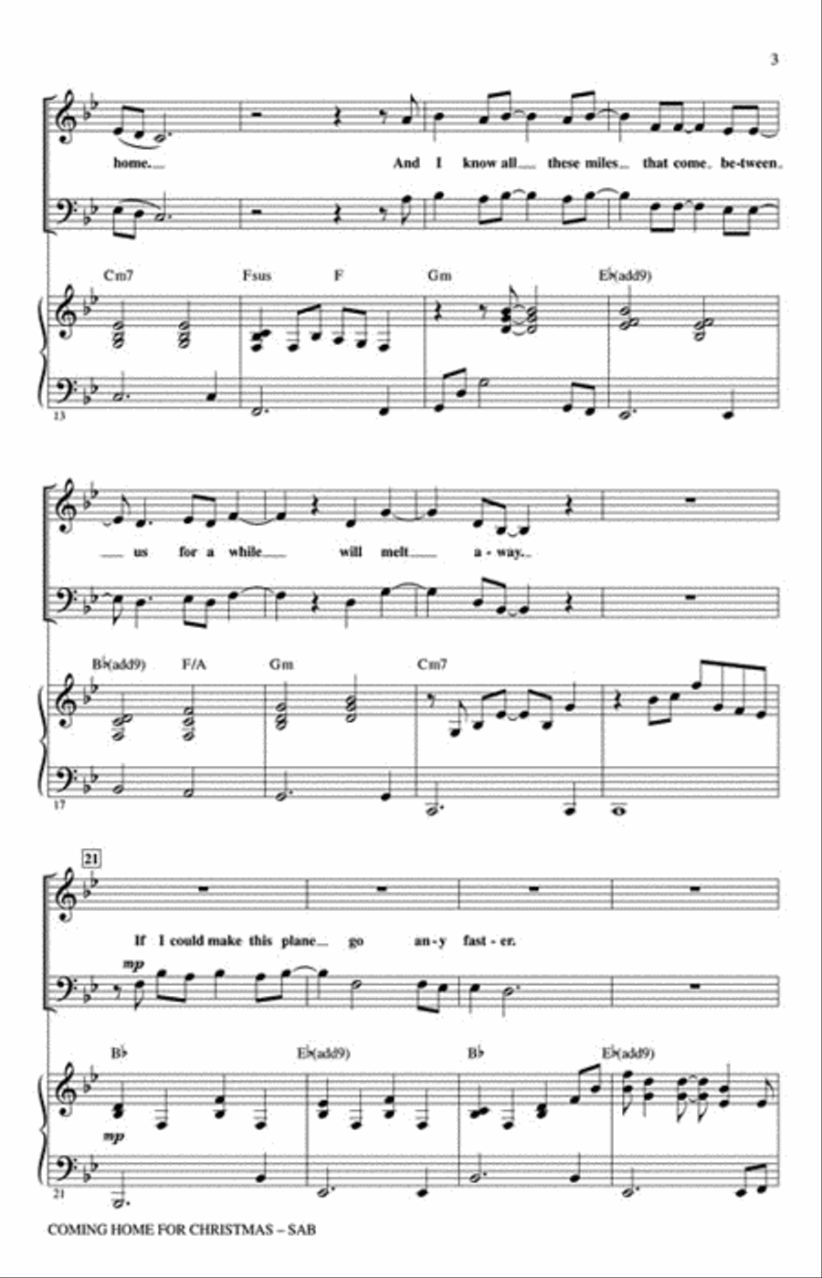 Coming Home for Christmas 3-Part scores gallery preview page 3