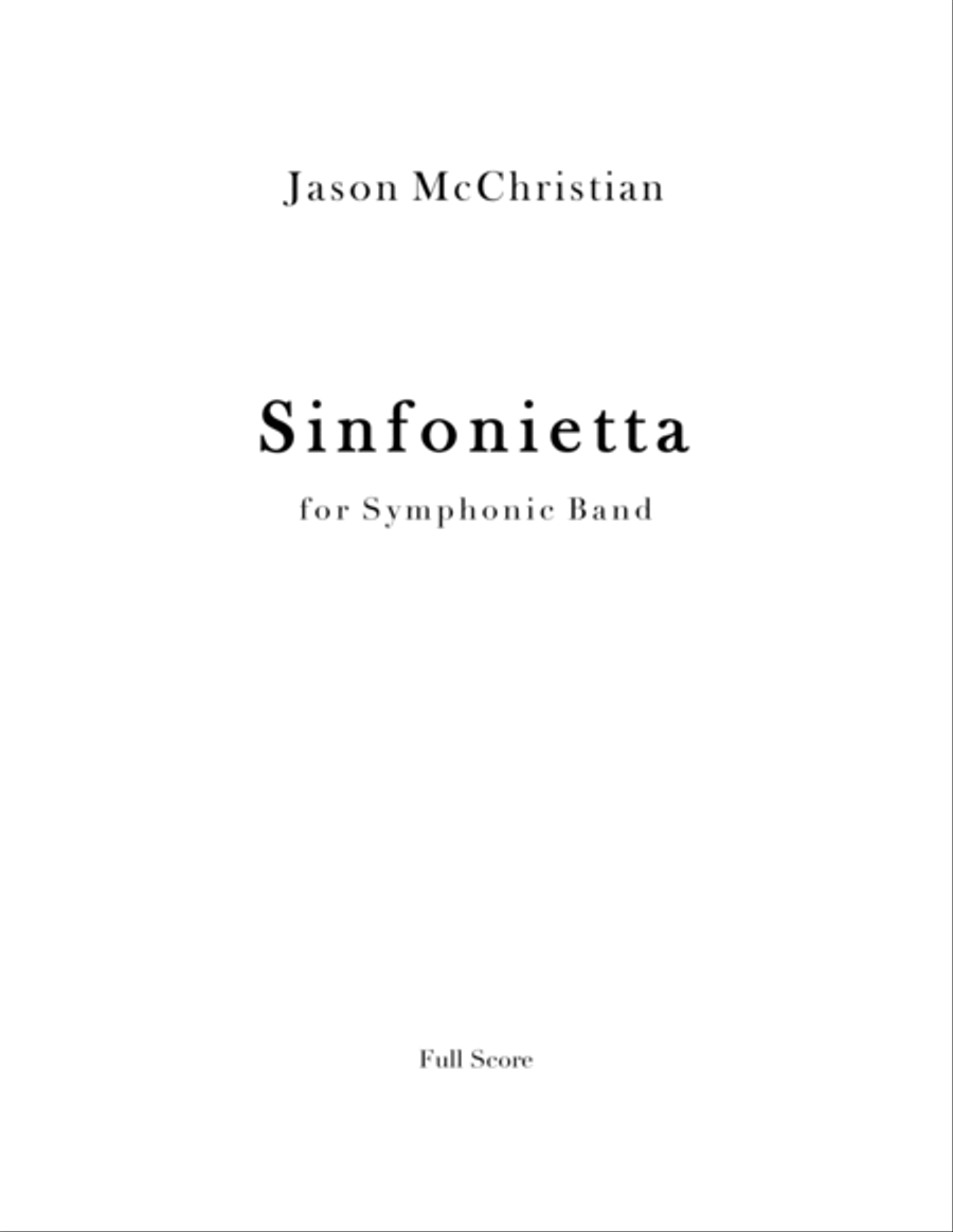 Sinfonietta - for Symphonic Band Concert Band scores gallery preview page 3