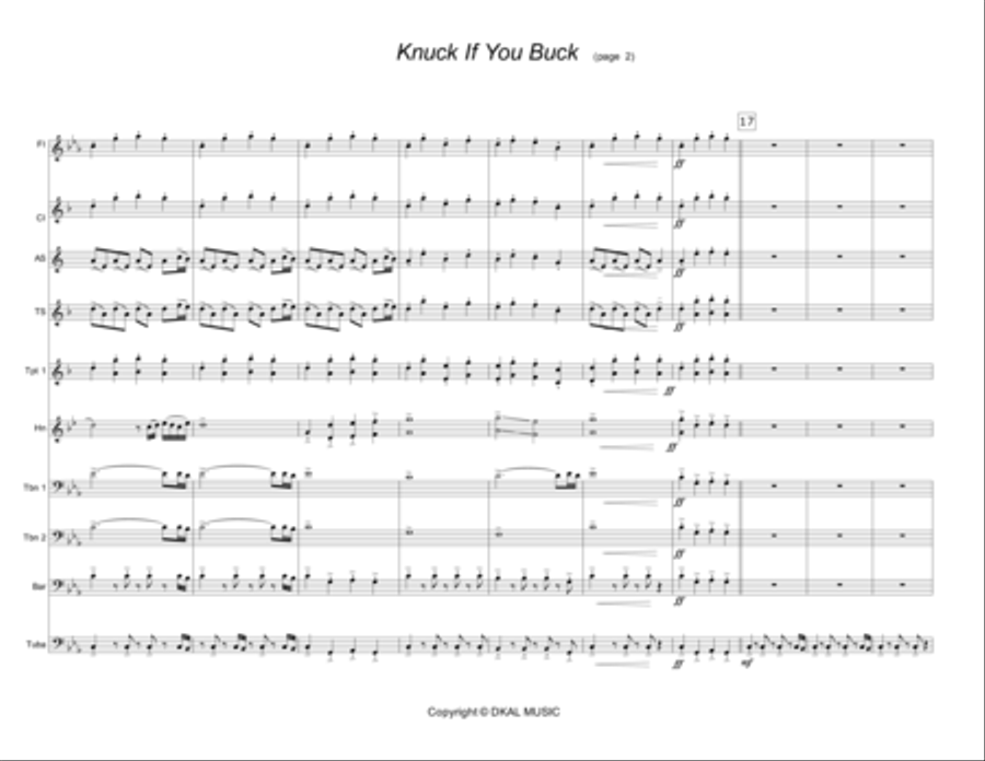 Knuck If You Buck Marching Band scores gallery preview page 2