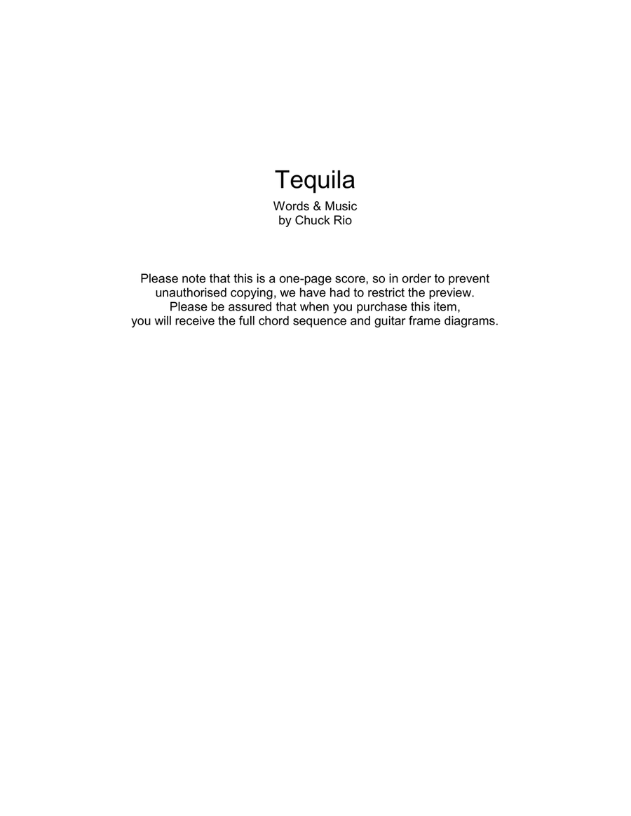 Tequila Tequila Acoustic Guitar scores gallery preview page 1
