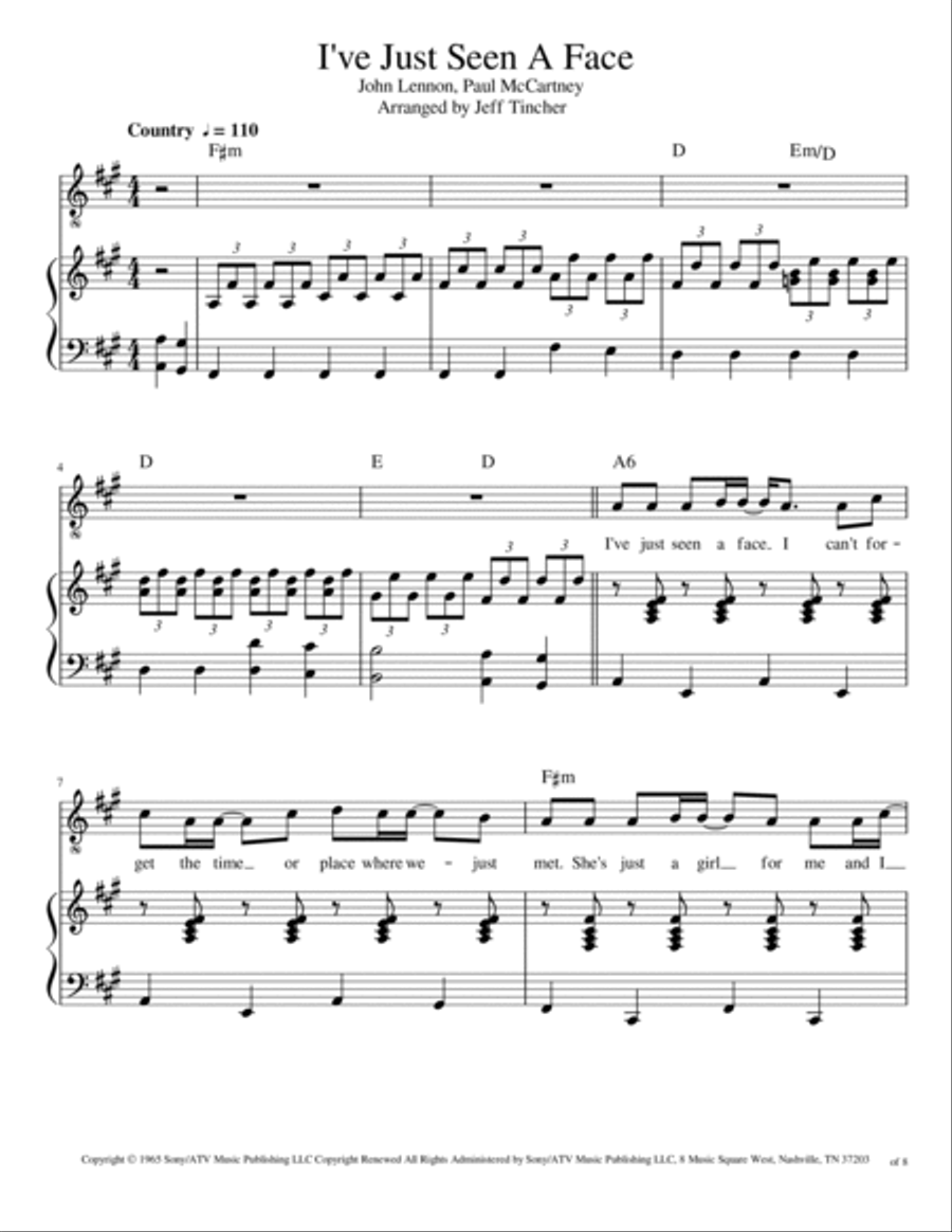 I've Just Seen A Face Voice scores gallery preview page 2