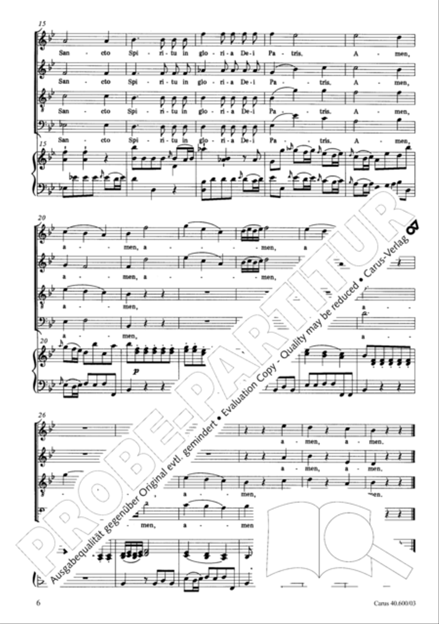 Missa brevis Sti. Joannis de Deo (Kleine Orgelsolomesse) 4-Part scores gallery preview page 11