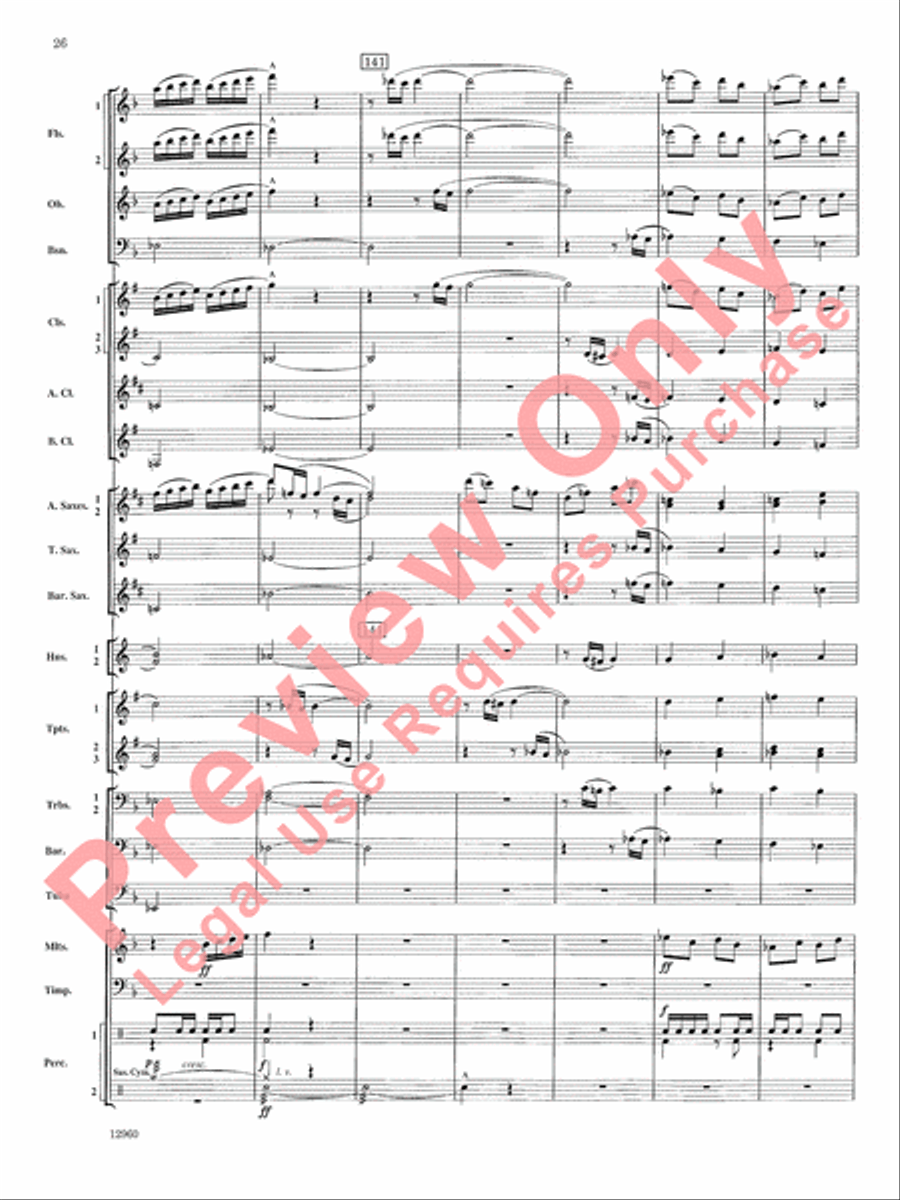 Sailing Songs Concert Band scores gallery preview page 27