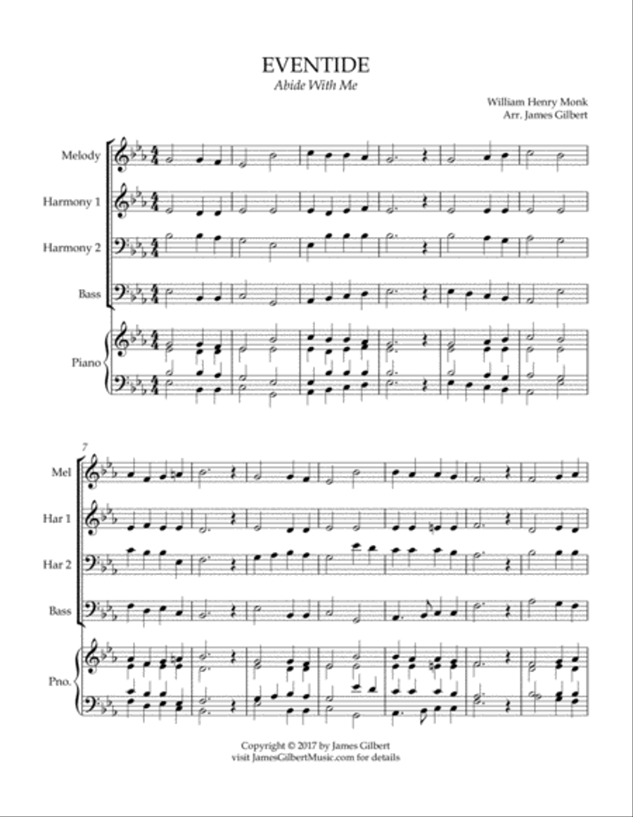 EVENTIDE (Abide With Me) Small Ensemble scores gallery preview page 2