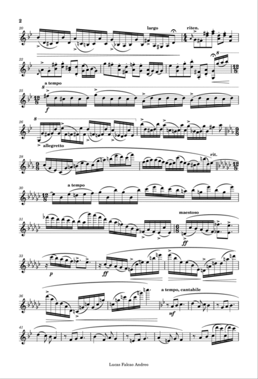 Souvenir N.3 for violin Violin Solo scores gallery preview page 2